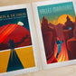 Space Travel - Mars Retro Tourism Advert - Set of 3 Prints