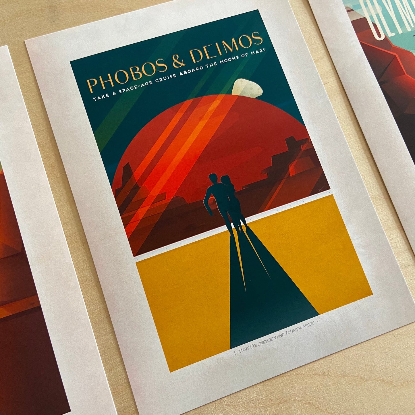 Space Travel - Mars Retro Tourism Advert - Set of 3 Prints