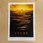 Space Travel - NASA Retro Tourism Advert - Set of 3 Prints - Titan, Enceladus, Earth