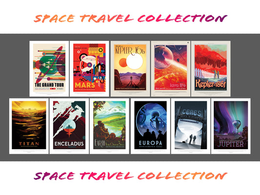 Space Travel - NASA Retro Tourism Advert - x1 Print